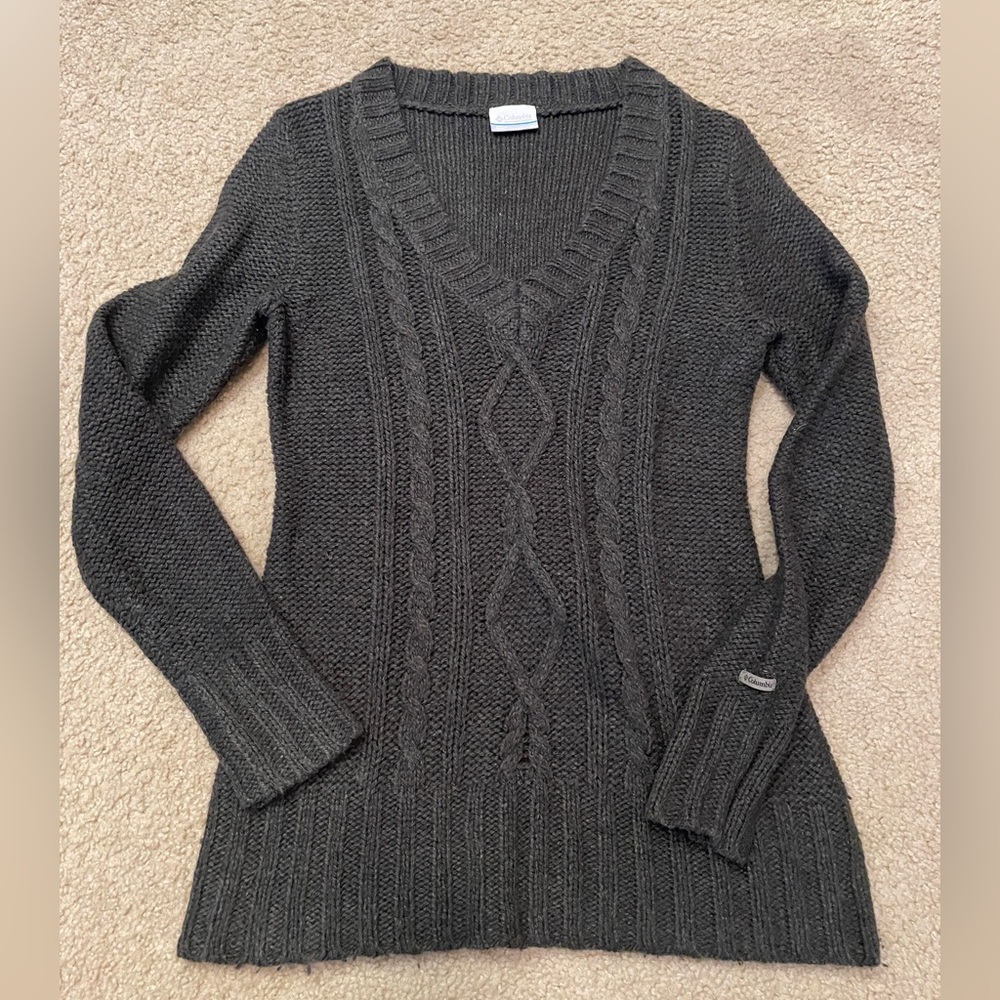 Columbia Dark Gray V-Neck Sweater